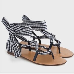 JCrew sandals gingham